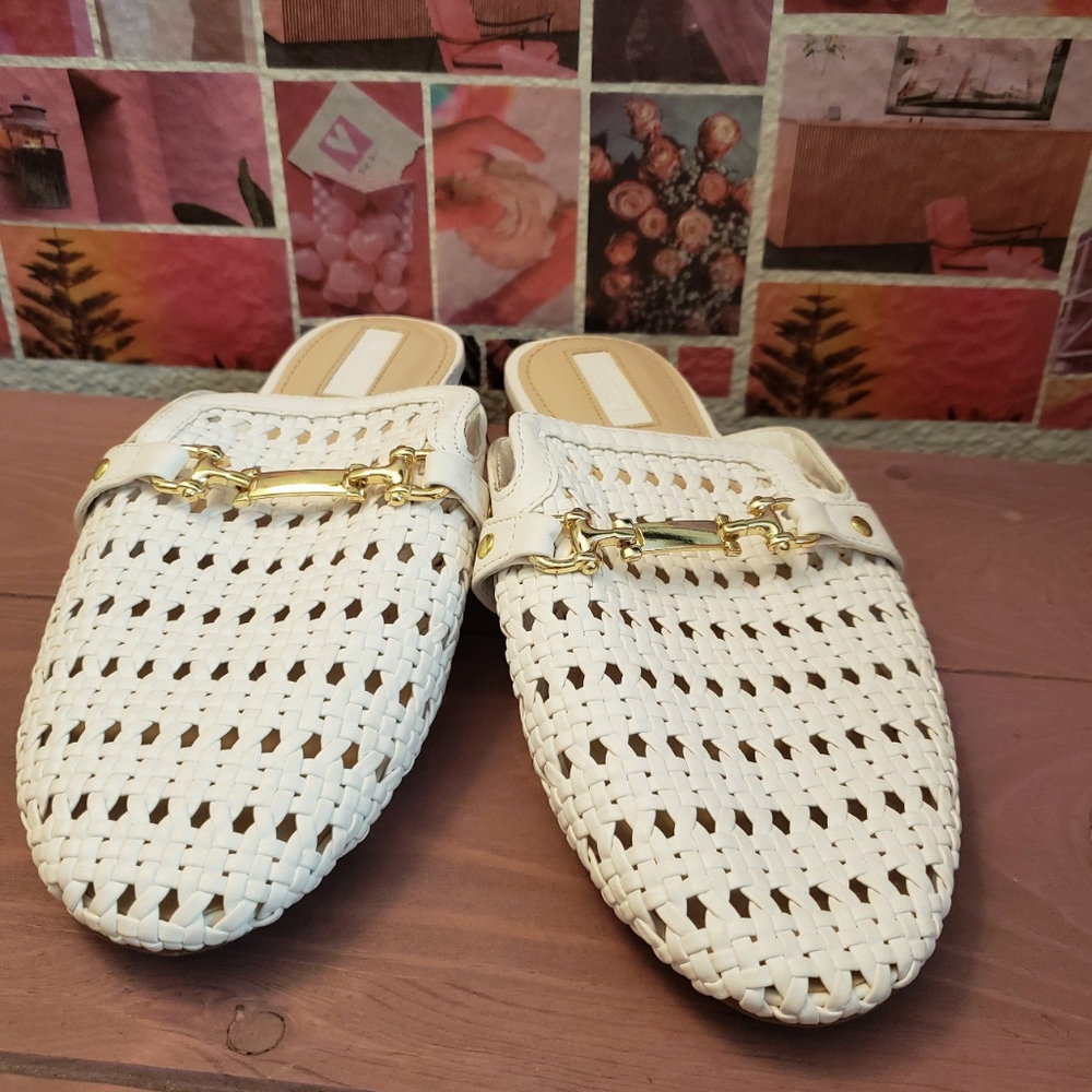 White mule slides